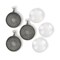 Picture Frame Pendants - Round, Antiqued Silvertone, for 25 mm Pictures - Set of Three